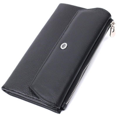 Портмоне ST Leather З натуральної шкіри Чорне (22698)