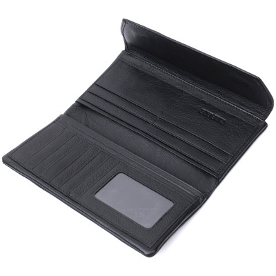 Портмоне ST Leather З натуральної шкіри Чорне (22698)