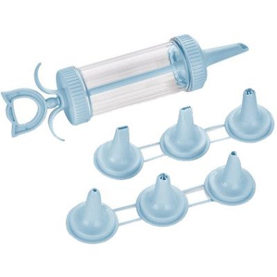 Шприц кондитерський Bager Blue + 7 насадок (BG-248 B)