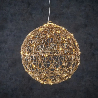 Прикраса декоративна Luca Lighting Куля Шампань D33 см 80 led (8718861662719)