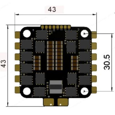 Політний стек Hobbyporter F405 + 55A ESC (F405BLS55A)
