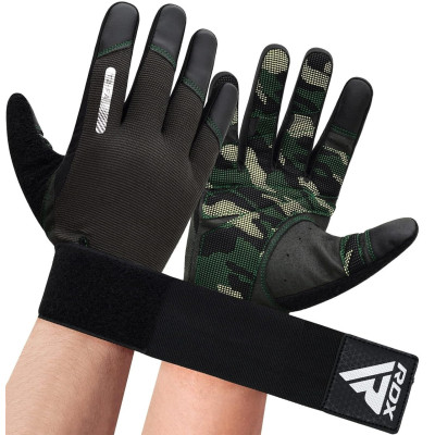 Рукавички для фітнесу RDX T2 Touch Screen Friendly Full Fingerf Army Green S (WGA-T2FA-S)