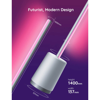 Світильник Govee H6072 Lyra, 1500Lm, RGBICWW, WI-FI/Bluetooth, white (H6072382)