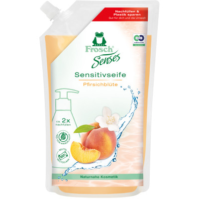 Рідке мило Frosch Квіти персика 500 мл (4001499957482/4001499967450)