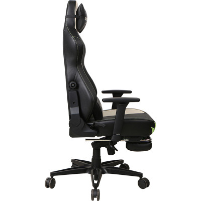 Крісло ігрове 1stPlayer Duke Black-White-Green (Duke BlackWhiteGreen)