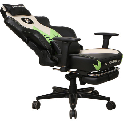 Крісло ігрове 1stPlayer Duke Black-White-Green (Duke BlackWhiteGreen)