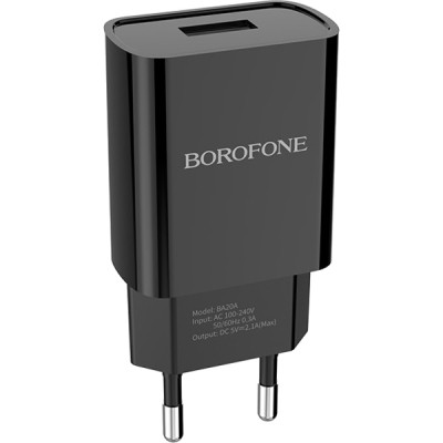 Зарядний пристрій BOROFONE BA20A Sharp charger set(Type-C) Black (BA20ACB)
