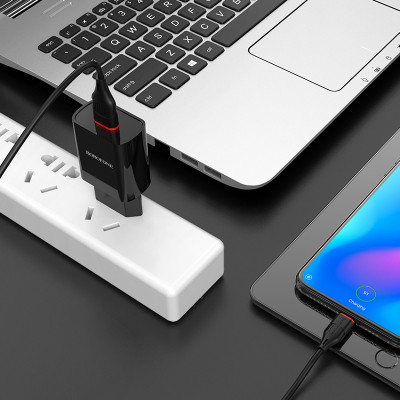 Зарядний пристрій BOROFONE BA20A Sharp charger set(Type-C) Black (BA20ACB)
