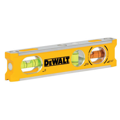 Рівень DeWALT BILLET TORPEDO, алюмінієвий, 165 мм, 3 капсули, магнітний (DWHT42525-0)