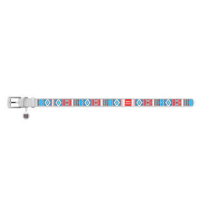 Нашийник для тварин WAUDOG Design з QR паспортом &quot;Етно&quot; XL Ш 35 мм Д 46-59 см білий (377715)