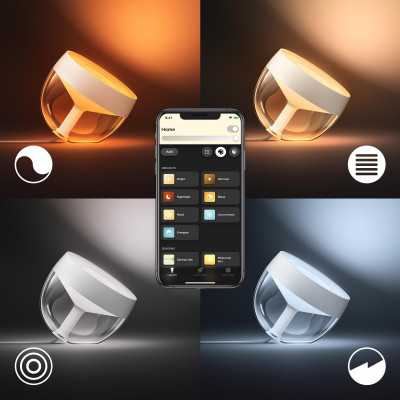 Настільна лампа Philips Hue Iris, Color, BT, DIM, біла (929002376101)