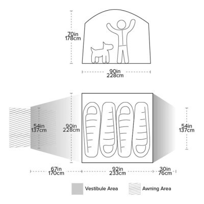 Намет Big Agnes Bunk House 4 (2022) orange/taupe (021.0077)