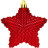 Ялинкова іграшка Christmas House Пластикові Зірки 6 шт Червоні (8718861623925)