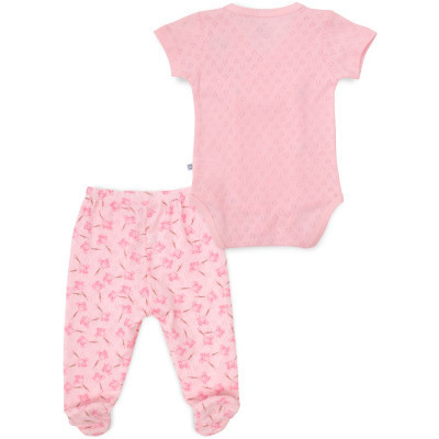 Боді дитяче Bibaby зі штанцями (56458-50G-pink)