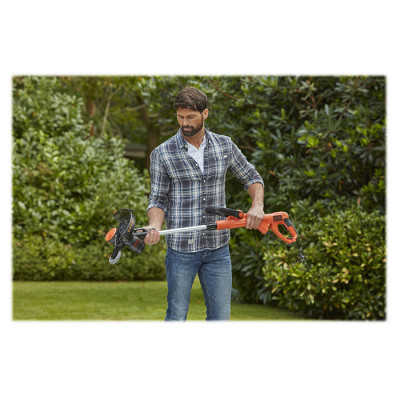 Тример садовий Black&amp;Decker 0.55 кВт, ширина косіння 30 см, 7500 об/хв, вага 2.6 кг (BESTE630)