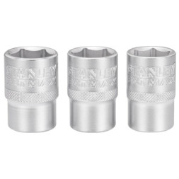 Набір головок Stanley орцевих 1/2&quot; Maxi Drive, із шестигранним профілем, 3 шт: 17, 18, 19 мм. (FMMT17094-0)
