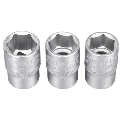 Набір головок Stanley орцевих 1/2&quot; Maxi Drive, із шестигранним профілем, 3 шт: 17, 18, 19 мм. (FMMT17094-0)