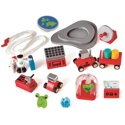 Ігровий набір Hape Дерев&#039;яна ракета: чотири рівні з аксесуарами (E3021)