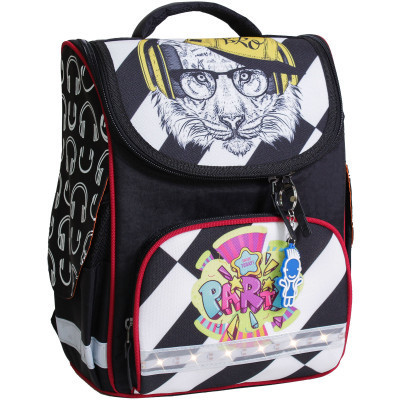 Портфель Bagland з ліхтариками Успіх 12 л. чорний 175k (00551703) (80213806)