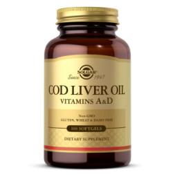 Вітамін Solgar Вітаміни A і D з печінки норвезької тріски, Cod Liver Oil &amp; (SOL00940)
