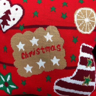 Наволочка Прованс в&#039;язана Печиво 45х45 см Червона (23102)