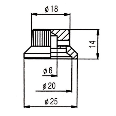Ручка для потенціометра Paxphil Hat Control Knob Screw Type (Chrome) (NS007 CR)
