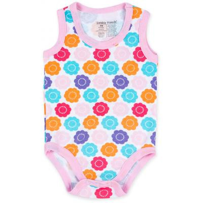 Боді дитяче Luvable Friends 3 шт без рукавів з малюнком для дівчаток (37310.0-3 F)