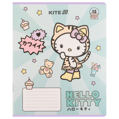 Зошит Kite Hello Kitty, 12 аркушів, лінія (HK25-234-1)