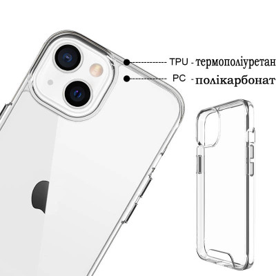 Чохол до мобільного телефона BeCover Space Case Apple iPhone 14 Pro Transparancy (708583)