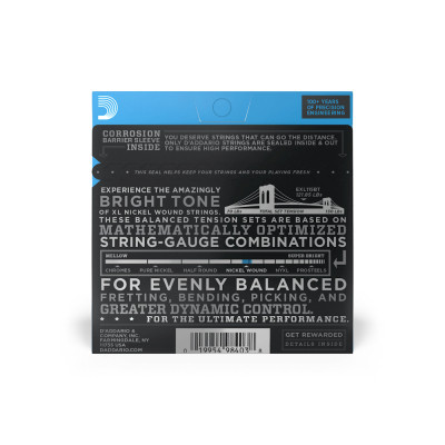 Струни для гітари D&#039;Addario XL Nickel Wound Balanced Tension Medium (11-50) (EXL115BT)