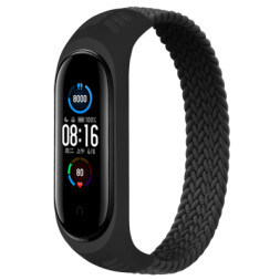 Ремінець до фітнес браслета BeCover Elastic Nylon Style для Xiaomi Mi Smart Band 5/6 (Size L) Black (706167)