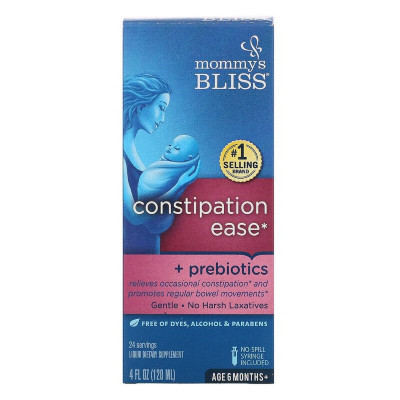 Вітамінно-мінеральний комплекс Mommy&#039;s Bliss Дитяче засіб від запору, Baby, Constipation Ease, 120 мл (BAB-05531)