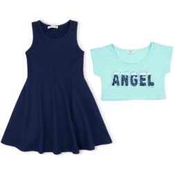Плаття дитяче Breeze з топом &quot;ANGEL&quot; (10254-128G-green)