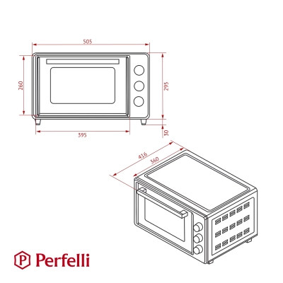 Електропіч Perfelli CLASSIC 37 GREY