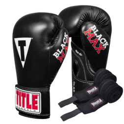 Боксерські рукавички Title Classic Black Max Black 12 oz (CBMBG2 12 BK)