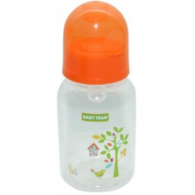 Пляшечка для годування Baby Team з силікон.соскою 125 мл 0+ помар (1400_оранжевый)