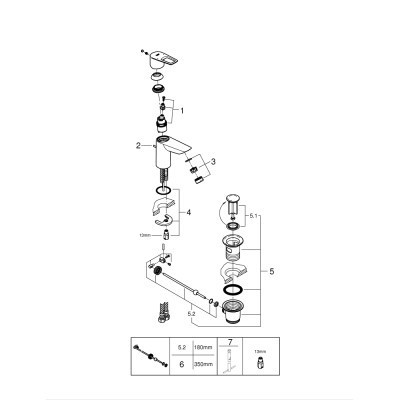 Змішувач Grohe S-Size BauLoop New (23335001)