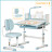 Парта зі стільцем ErgoKids Blue ( +полка+лампа) (BD-24 BL)
