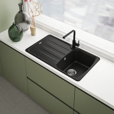 Змішувач Hansgrohe Lina L Pull Out, 254 мм , хром-чорний (115.0712.435)