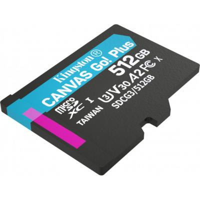 Карта пам&#039;яті Kingston 512GB microSDXC class 10 UHS-I/U3 Canvas Go Plus (SDCG3/512GBSP)