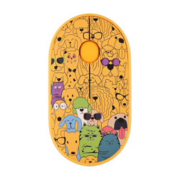 Мишка 2E MF300 PETSCATS&amp;DOGS Silent Wireless/Bluetooth Yellow (2E-MF300WPETSYW)
