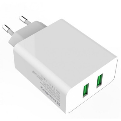 Зарядний пристрій ColorWay 2USB Quick Charge 3.0 (36W) (CW-CHS017Q-WT)