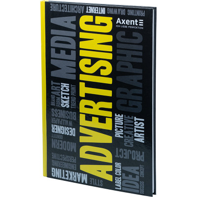 Книга записна Axent Colors А4, 80 аркушів, клітинка, жовта (8421-06-A)