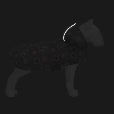 Дощовик для тварин WAUDOG Clothes Накидка з капюшоном Гранати L (358-4052)