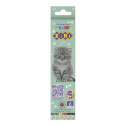 Олівці кольорові ZiBi Dogs&amp;Cats шестигранні 6 кольорів (ZB.2426)