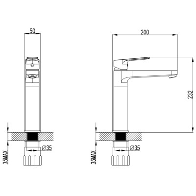 Змішувач Corso MARMORE DB-1A638C (9623010) (DB-1A638C)