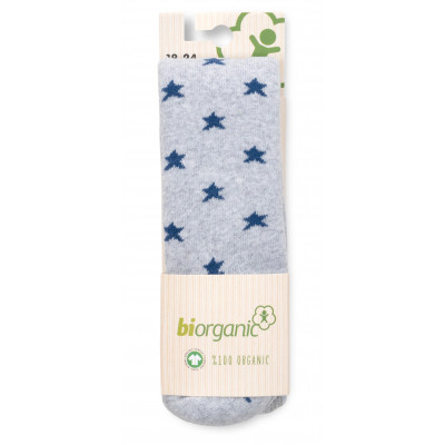 Колготки дитячі Bibaby махрові із зірочками (68379-68-grayblue)