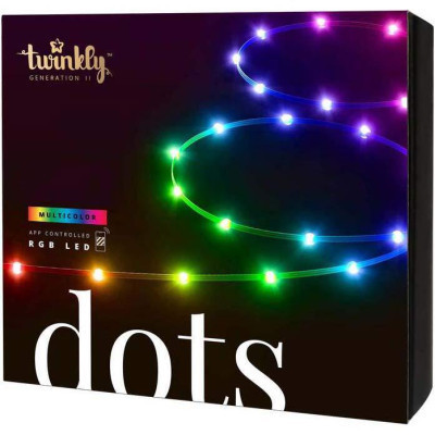 Гірлянда Twinkly Smart LED Dots Lights RGB 400 Gen II, IP44, 20м, прозорий (TWD400STP-TEU)