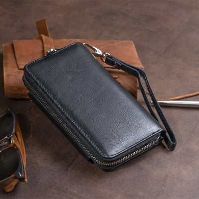 Гаманець ST Leather Зі шкіри Чорний (19339)