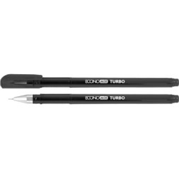 Ручка гелева Economix TURBO 0,5 мм, чорна (E11911-01)